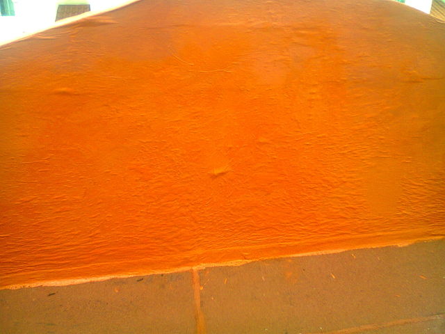 MURO CON LA PRIMERA MANO DEL IMPERMEABILZANTE